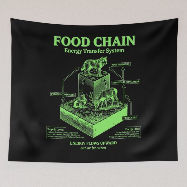 Item preview, Food Chain Diagram Energy Transfer System designed and sold by FreshVibe Prints.