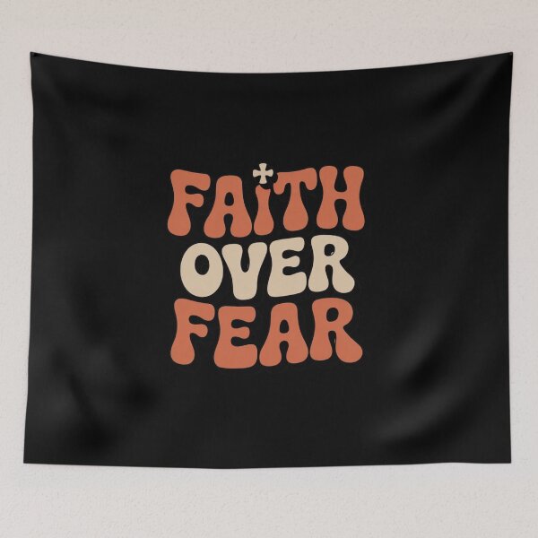 Item preview, Faith Over Fear Christian T-Shirt | Retro Groovy Bold Religious Faith Gift designed and sold by EvolusionPro.