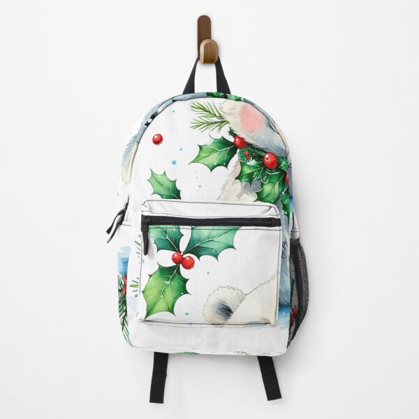 Item preview, Cute Polar Bear with Holly Berries December Birth Month Art designed and sold by AQUILAKREO.