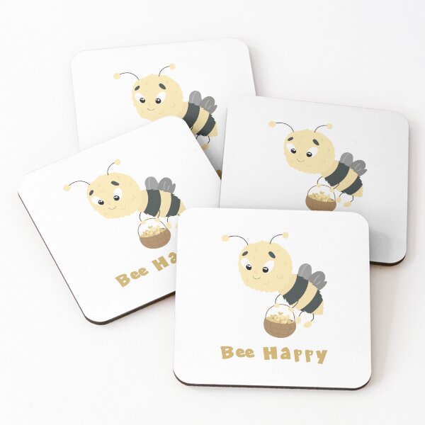 Item preview, Cute Bee with Honeycomb Basket – Bee Happy Funny T-Shirt, Sweet Bee Graphic Tee, Positive Quote Shirt designed and sold by Amnise.