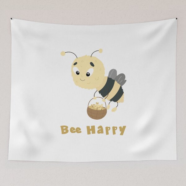 Item preview, Cute Bee with Honeycomb Basket – Bee Happy Funny T-Shirt, Sweet Bee Graphic Tee, Positive Quote Shirt designed and sold by Amnise.