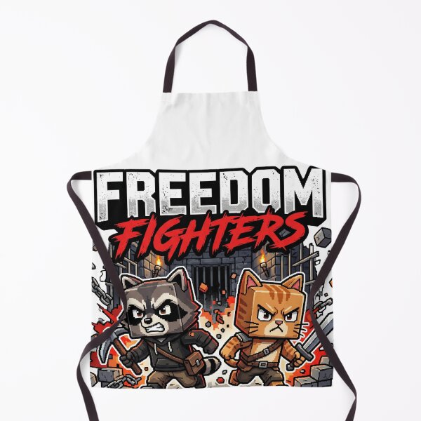 Item preview, Freedom Fighters Pixel Art Raccoon and Cat Gaming designed and sold by Pandora´s Box.