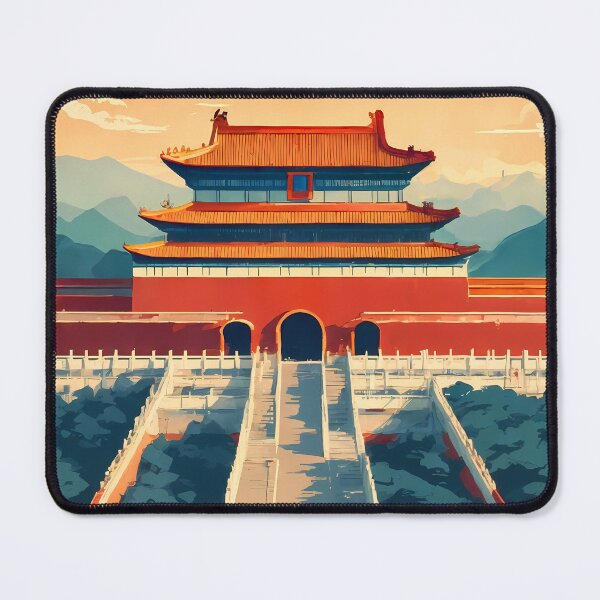 Item preview, Forbidden City Beijing Golden Hour Retro Travel Illustration Landscape designed and sold by JacksoonLester.