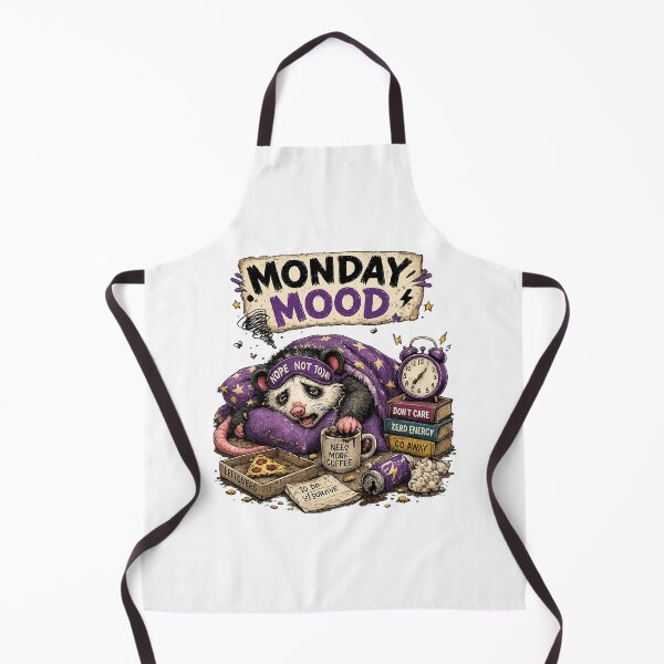 Item preview, Monday Mood Opossum – Funny Lazy Coffee Lover Design designed and sold by Clothes With Smiling Animals Walt Gral.