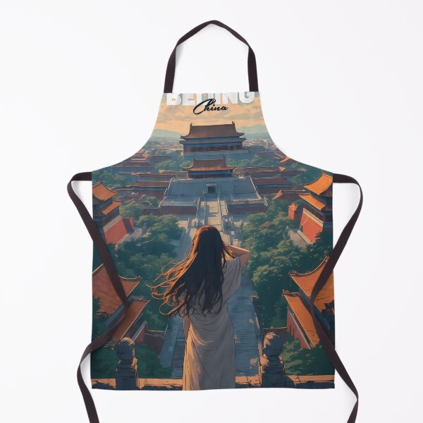 Item preview, Anime Girl Dreaming of Forbidden City Beijing Golden Hour Landscape designed and sold by JacksoonLester.