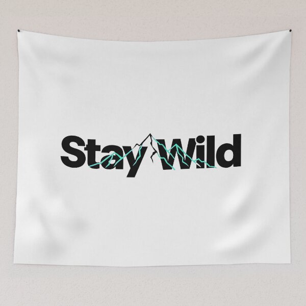 Item preview, Cat Stay Wild Spirit Adventure Nature Wilderness Art designed and sold by ART ATTACK ZONE.