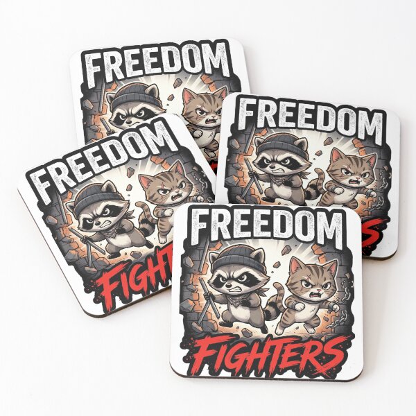 Item preview, Freedom Fighters Cute Raccoon and Cat Rebellion designed and sold by Pandora´s Box.