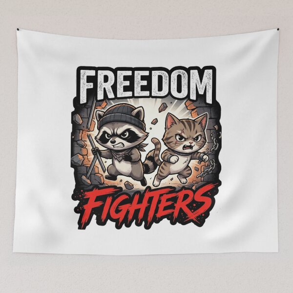 Item preview, Freedom Fighters Cute Raccoon and Cat Rebellion designed and sold by Pandora´s Box.