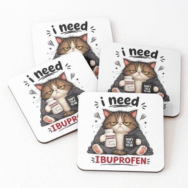 Aperçu de l'œuvre I need ibuprofen funny cat meme for gift créée et vendue par BigLove Animals.