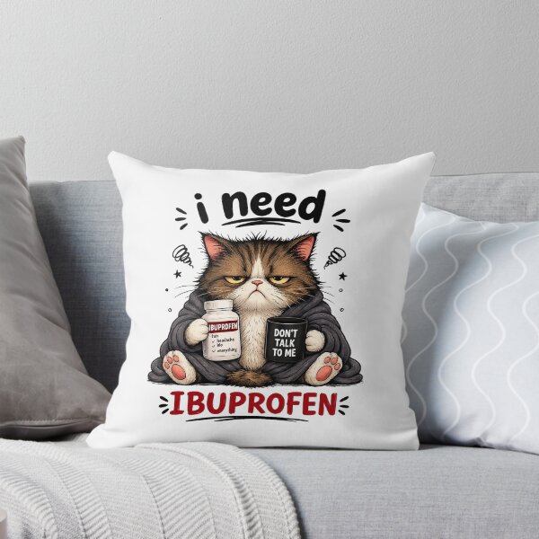 Aperçu de l'œuvre I need ibuprofen funny cat meme for gift créée et vendue par BigLove Animals.