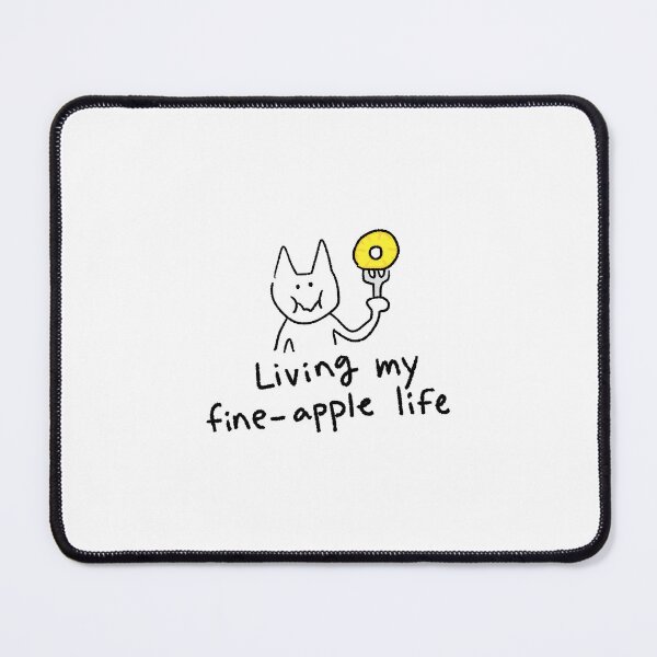 Item preview, Living My Fine-Apple Life Cat Sticker | Funny Pineapple Cat Doodle | Cute Food Cat Art designed and sold by lazydayz16.