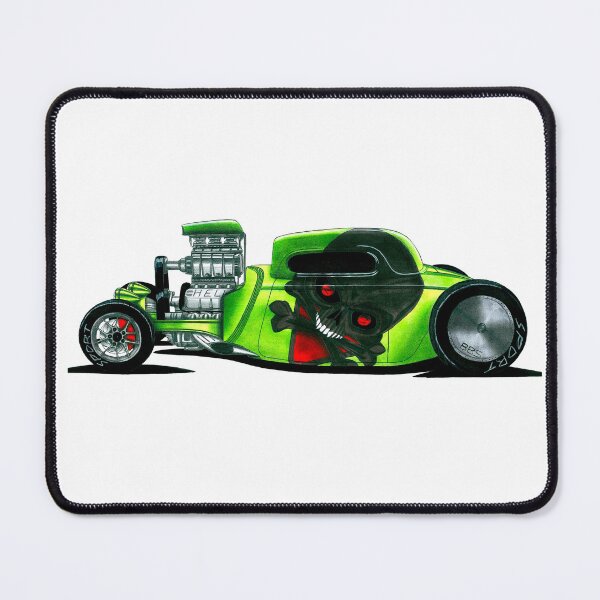 Item preview, Exclusive drawing modern american hot rod lime green Model A V8 Supercharged engine designed and sold by Cars23.