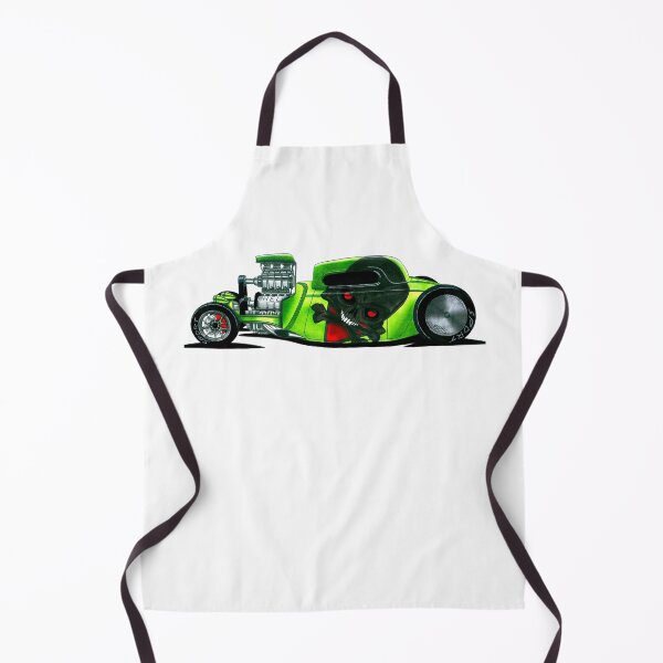 Item preview, Exclusive drawing modern american hot rod lime green Model A V8 Supercharged engine designed and sold by Cars23.