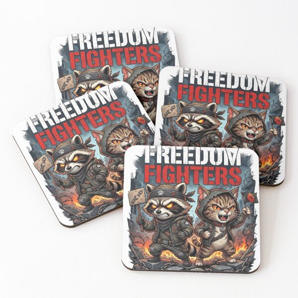 Item preview, Revolutionary Raccoon and Cat Freedom Fighters War designed and sold by Pandora´s Box.