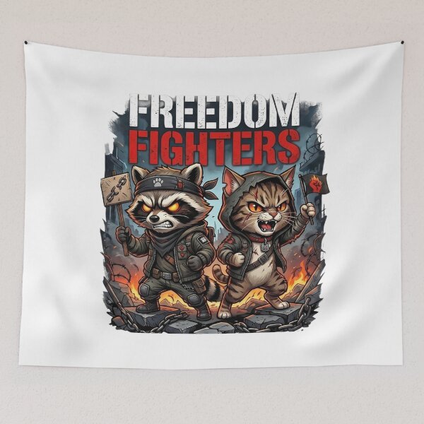 Item preview, Revolutionary Raccoon and Cat Freedom Fighters War designed and sold by Pandora´s Box.