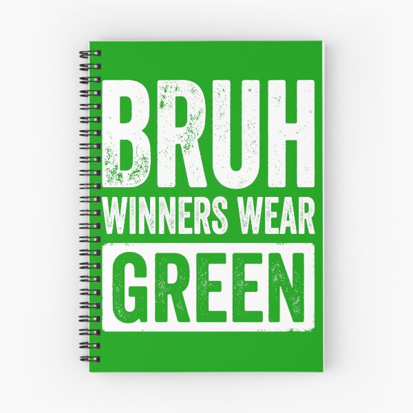 Item preview, Bruh Winners Wear Green - Funny Distressed Typography Quote designed and sold by ArcaneArtistry.