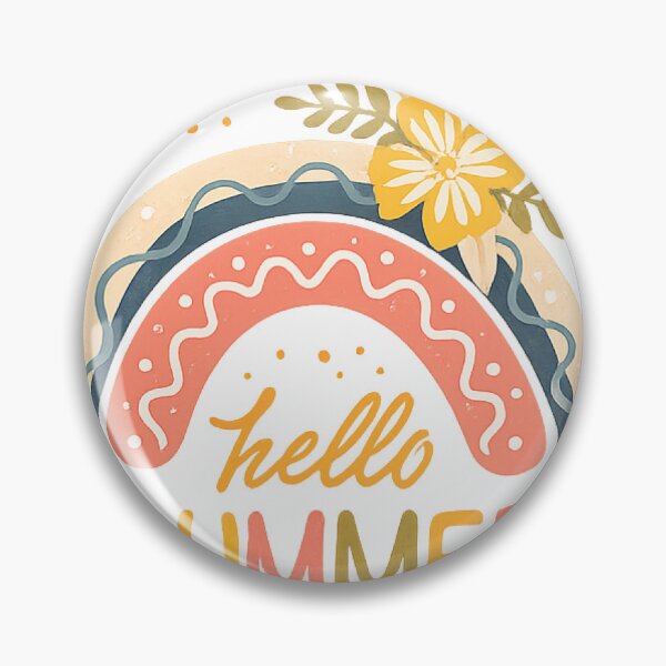 Item preview, Hello Summer Minimal Rainbow Floral – Trendy 2026 Aesthetic T-Shirt Design designed and sold by afr-saad.