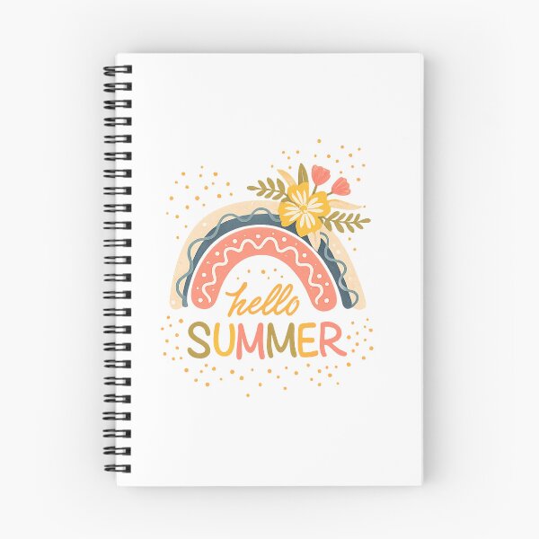 Item preview, Hello Summer Minimal Rainbow Floral – Trendy 2026 Aesthetic T-Shirt Design designed and sold by afr-saad.