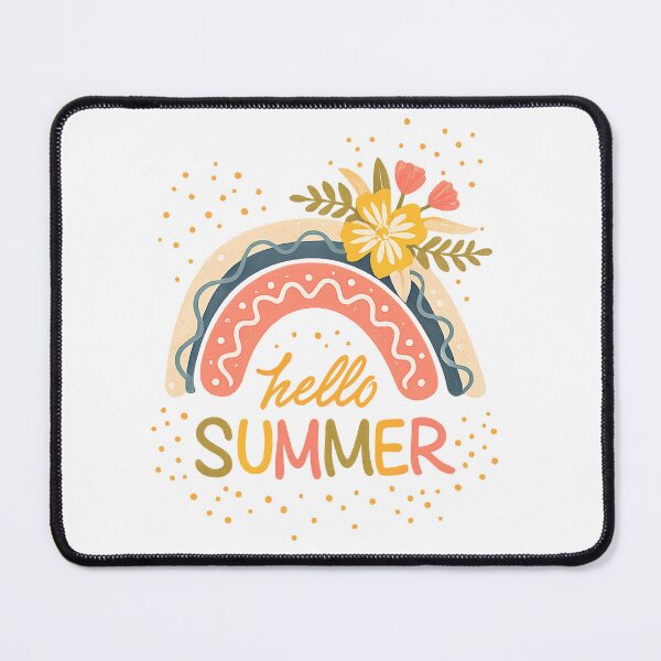Item preview, Hello Summer Minimal Rainbow Floral – Trendy 2026 Aesthetic T-Shirt Design designed and sold by afr-saad.