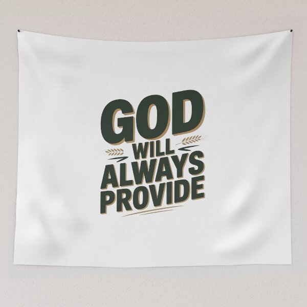 Item preview,  God Will Always Provide Christian T-Shirt | Bold Faith Typography Religious Gift designed and sold by EvolusionPro.