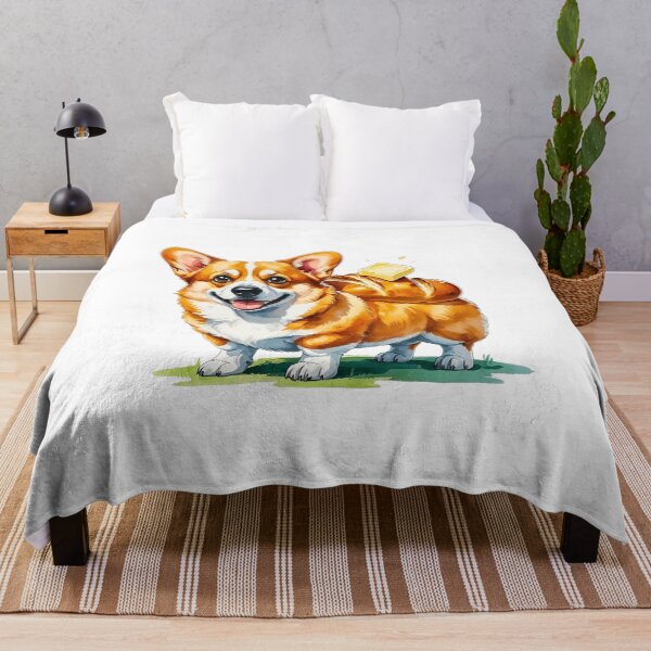 Item preview, Funny Corgi Dog Loaf of Bread with Butter Food Pun Art designed and sold by AQUILAKREO.