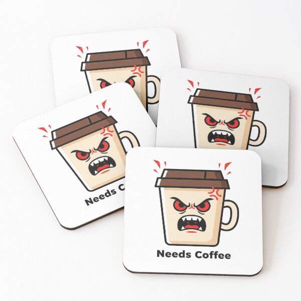Item preview, Angry Coffee Cup Needs Coffee Funny Coffee Lover Design designed and sold by PlumArtDesign.
