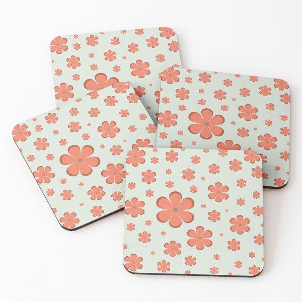 Item preview, Coral Flowers on Sage designed and sold by yara.lahdo.