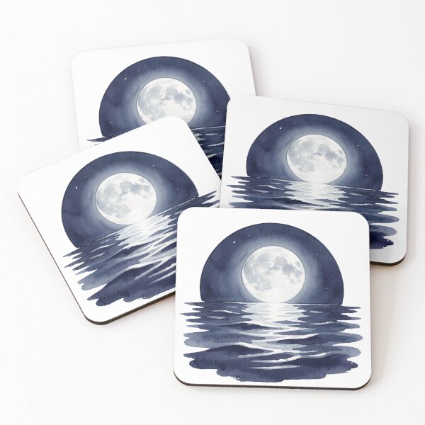 Item preview, moonlight ocean designed and sold by catcurio.