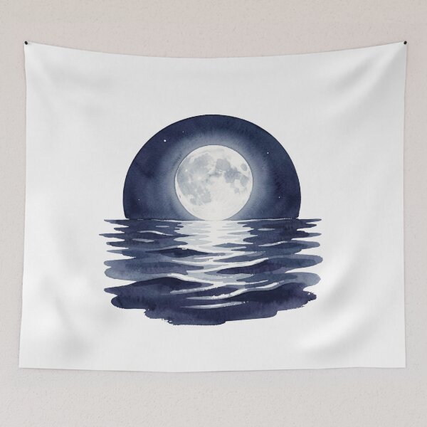 Item preview, moonlight ocean designed and sold by catcurio.