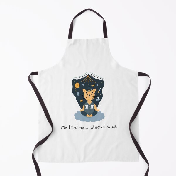 Item preview, Meditating Cat in Taqiyah – Cosmic Space Zen Design with Planets, Books, Stars, Moon & Cloud – Funny “Meditating… Please Wait” Aesthetic designed and sold by Amnise.