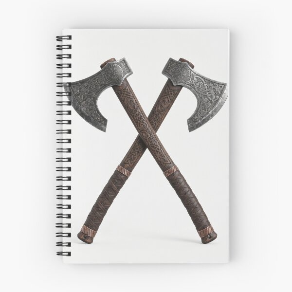 Item preview, Viking axes featuring detailed, Celtic carvings designed and sold by ValhallaFantasy.