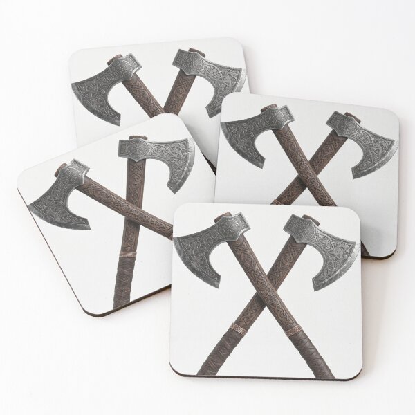 Item preview, Viking axes featuring detailed, Celtic carvings designed and sold by ValhallaFantasy.