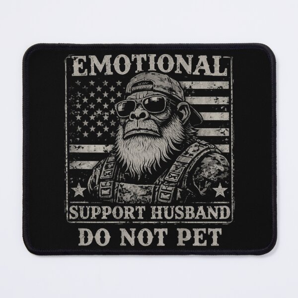Item preview, Emotional Support Husband Do Not Pet American Flag Tactical Gorilla Patriotic Man designed and sold by Buzzlekrun.