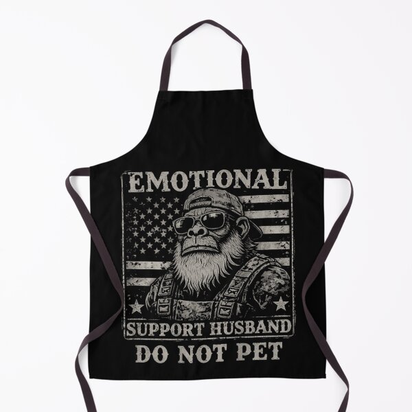 Item preview, Emotional Support Husband Do Not Pet American Flag Tactical Gorilla Patriotic Man designed and sold by Buzzlekrun.