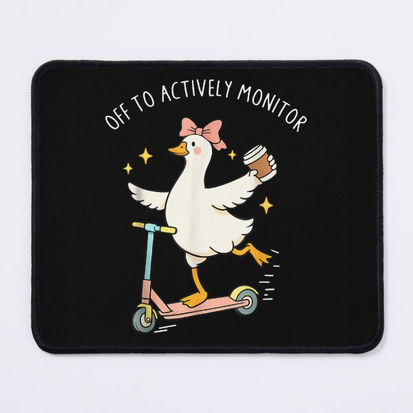Item preview, Off To Actively Monitor Duck Goose On Scooter With Coffee Busy Life designed and sold by Buzzlekrun.