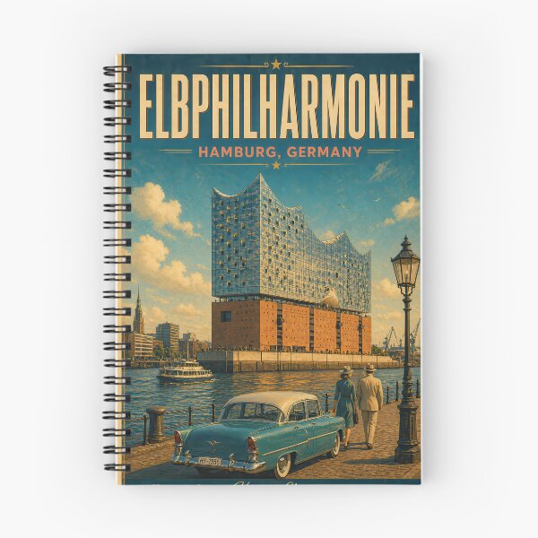 Item preview, Elbphilharmonie Hamburg – Vintage Travel Poster - Harbor Spirit Modern Elegance designed and sold by Earth Celebration Designs.