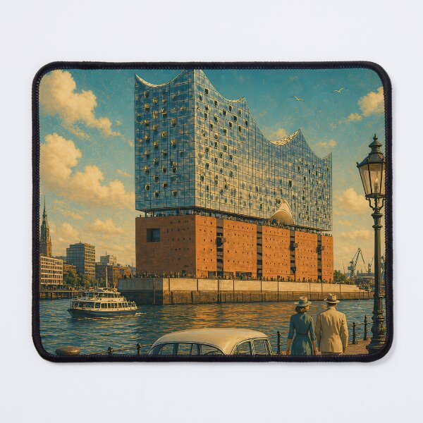 Item preview, Elbphilharmonie Hamburg – Vintage Travel Poster - Harbor Spirit Modern Elegance designed and sold by Earth Celebration Designs.