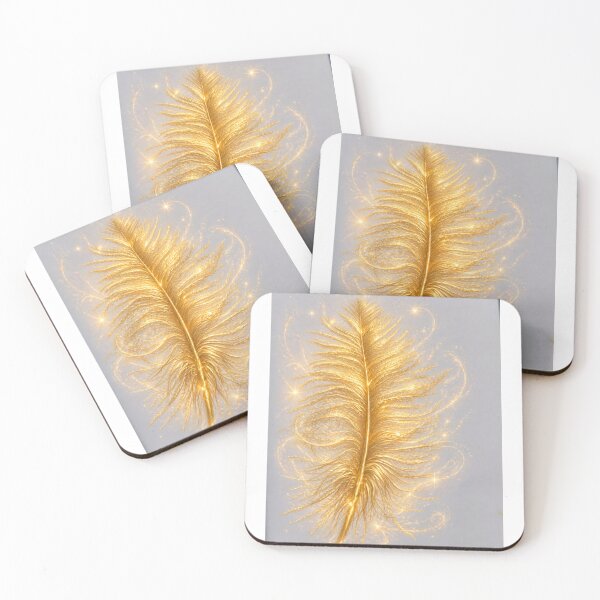 Item preview, Golden celestial feather  designed and sold by sonamkumari333.