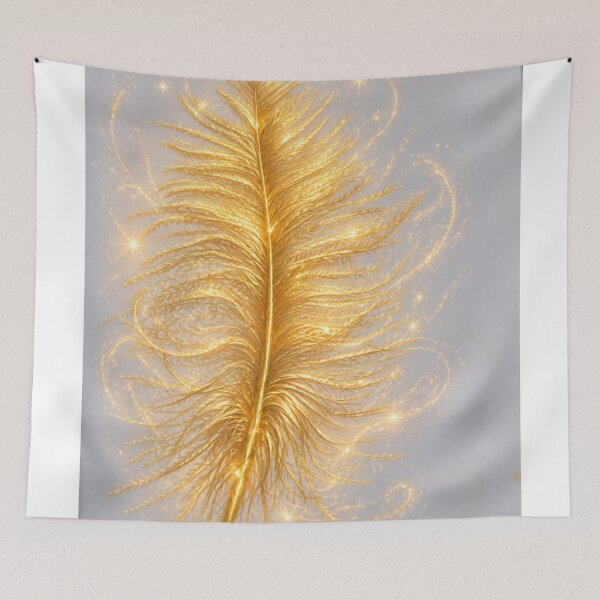 Item preview, Golden celestial feather  designed and sold by sonamkumari333.