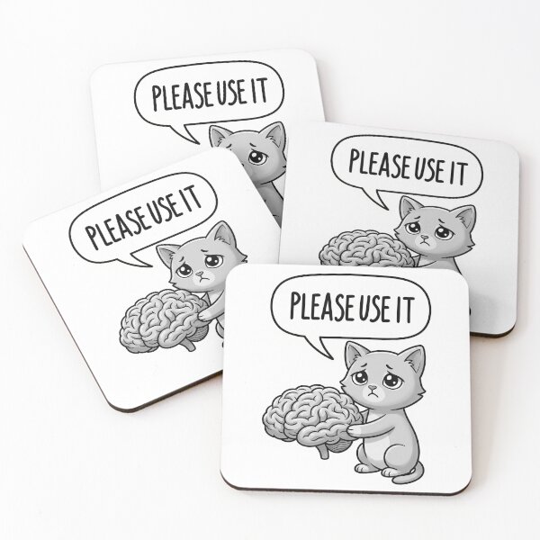 Item preview, Please Use It Funny Brain Cat Meme – Sarcastic Intelligence Meme Design designed and sold by ColorFlick.
