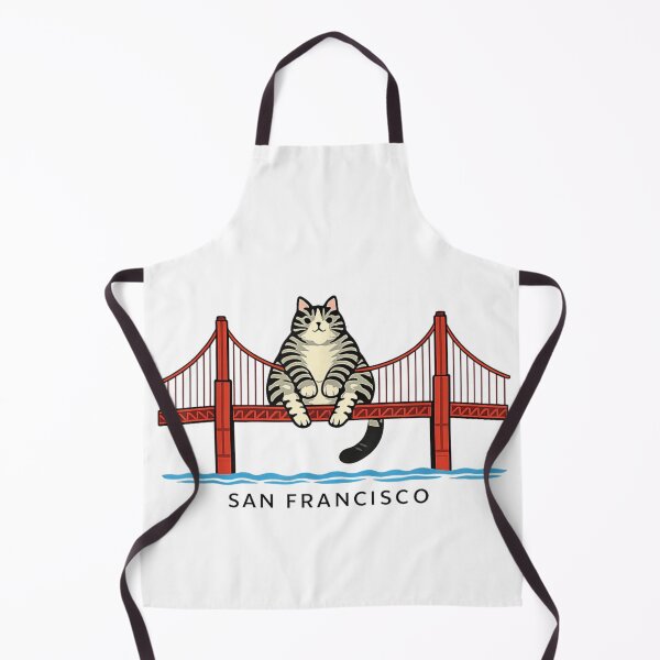 Item preview, Chonky Cat Sitting on San Francisco Golden Gate Bridge Funny Travel Gift designed and sold by Plonkylar.