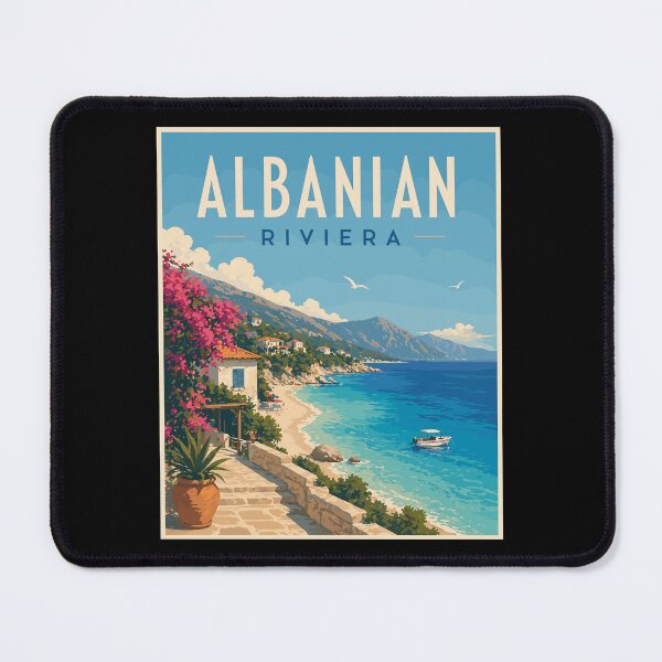 Item preview, Albanian Riviera, Vintage Art Travel Landscape designed and sold by MaateoDesign.