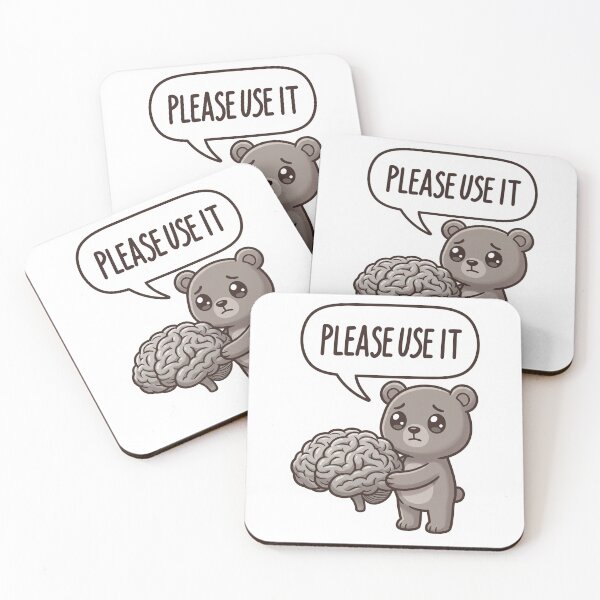 Item preview, Please Use It Funny Brain Bear Meme – Sarcastic Intelligence Meme Design designed and sold by ColorFlick.
