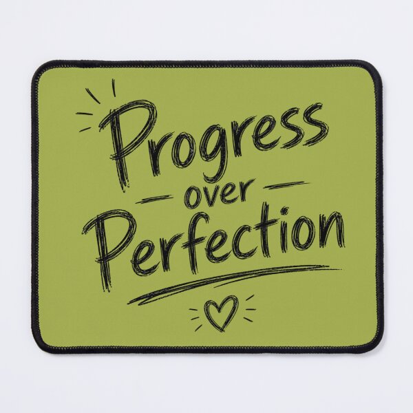 Item preview, Sketchy Typography Quote Design – Progress Over Perfection Handwritten Style Minimal Aesthetic designed and sold by Sanika arts .