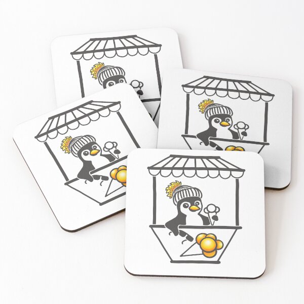 Item preview, Cute Penguin Ice Cream Stand Illustration Cartoon Animal designed and sold by Samaya-.