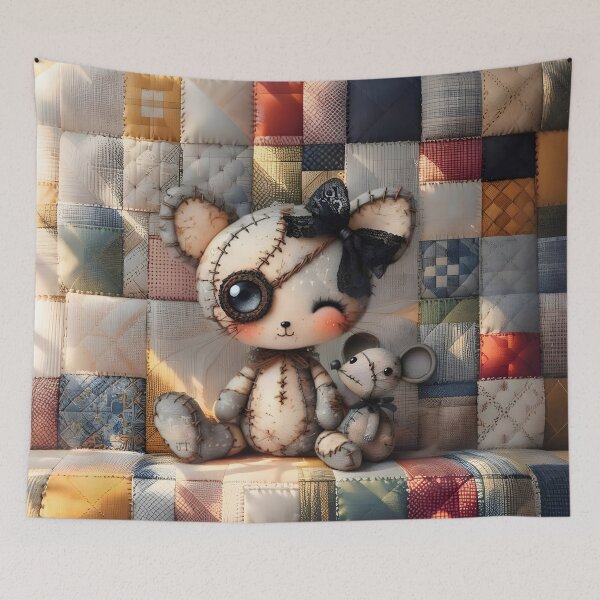 Item preview, Little stitch-ups - Cat and mouse designed and sold by JacquiTaylorArt.