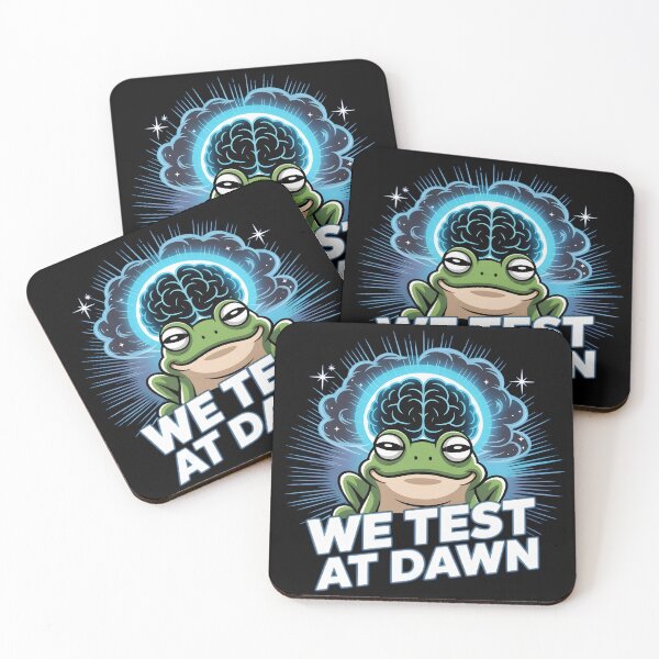 Item preview, We Test At Dawn Funny Frog Test Day | Galaxy Brain Frog Funny Exam Design designed and sold by PROPera-design.