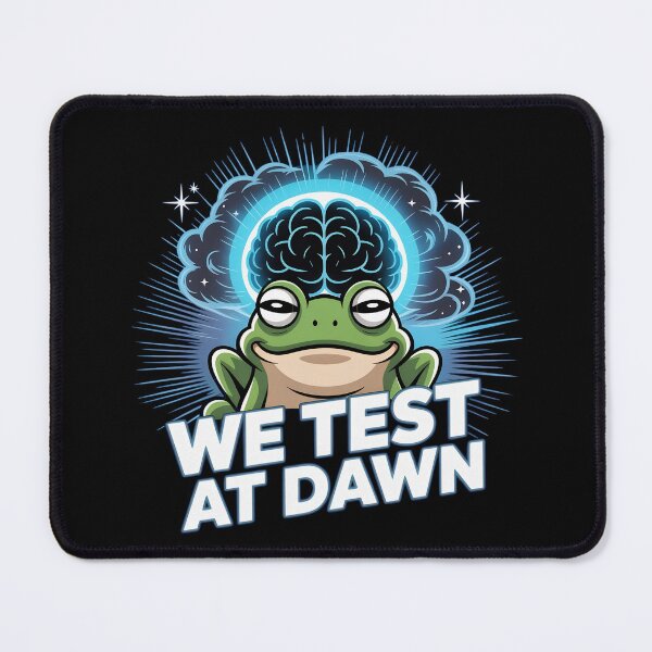 Item preview, We Test At Dawn Funny Frog Test Day | Galaxy Brain Frog Funny Exam Design designed and sold by PROPera-design.