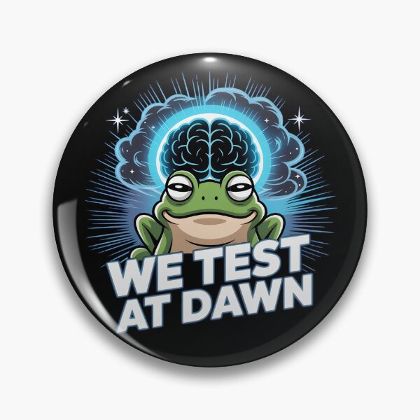 Item preview, We Test At Dawn Funny Frog Test Day | Galaxy Brain Frog Funny Exam Design designed and sold by PROPera-design.