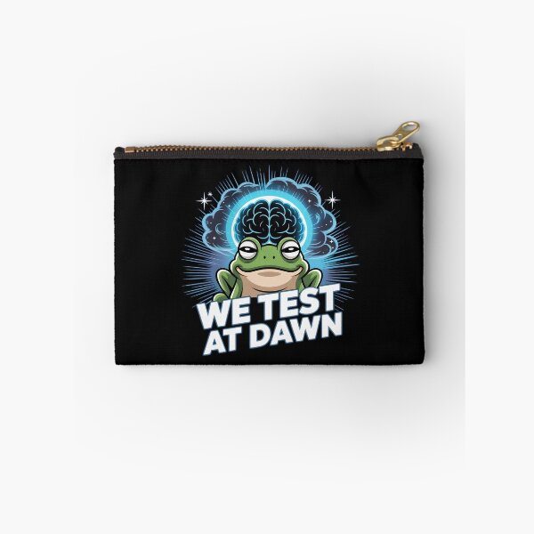 Item preview, We Test At Dawn Funny Frog Test Day | Galaxy Brain Frog Funny Exam Design designed and sold by PROPera-design.